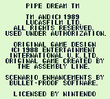 Pipe Dream screenshot 3 for GameBoy